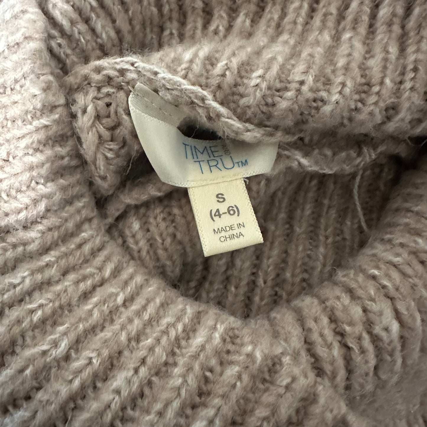 Time Tru Threaded Turtle Neck Sweater - Small