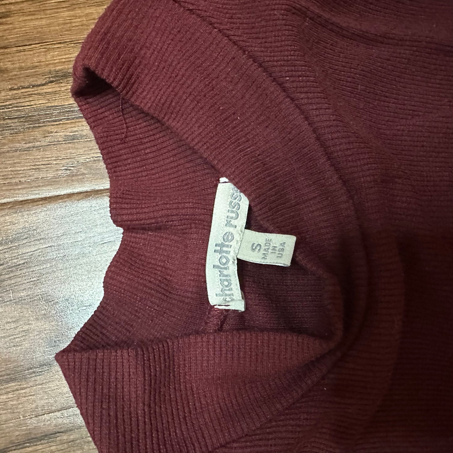 Charlotte Russe Burgundy Casual Dress Mini Mock Short - Small