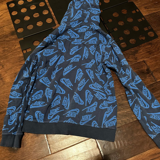Nike Blue Hoodie With Nike Writing