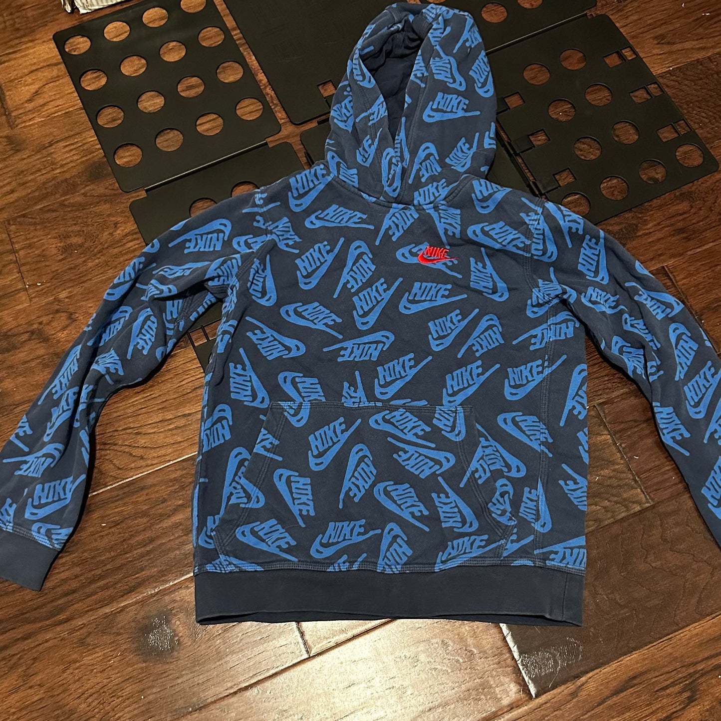 Nike Blue Hoodie With Nike Writing