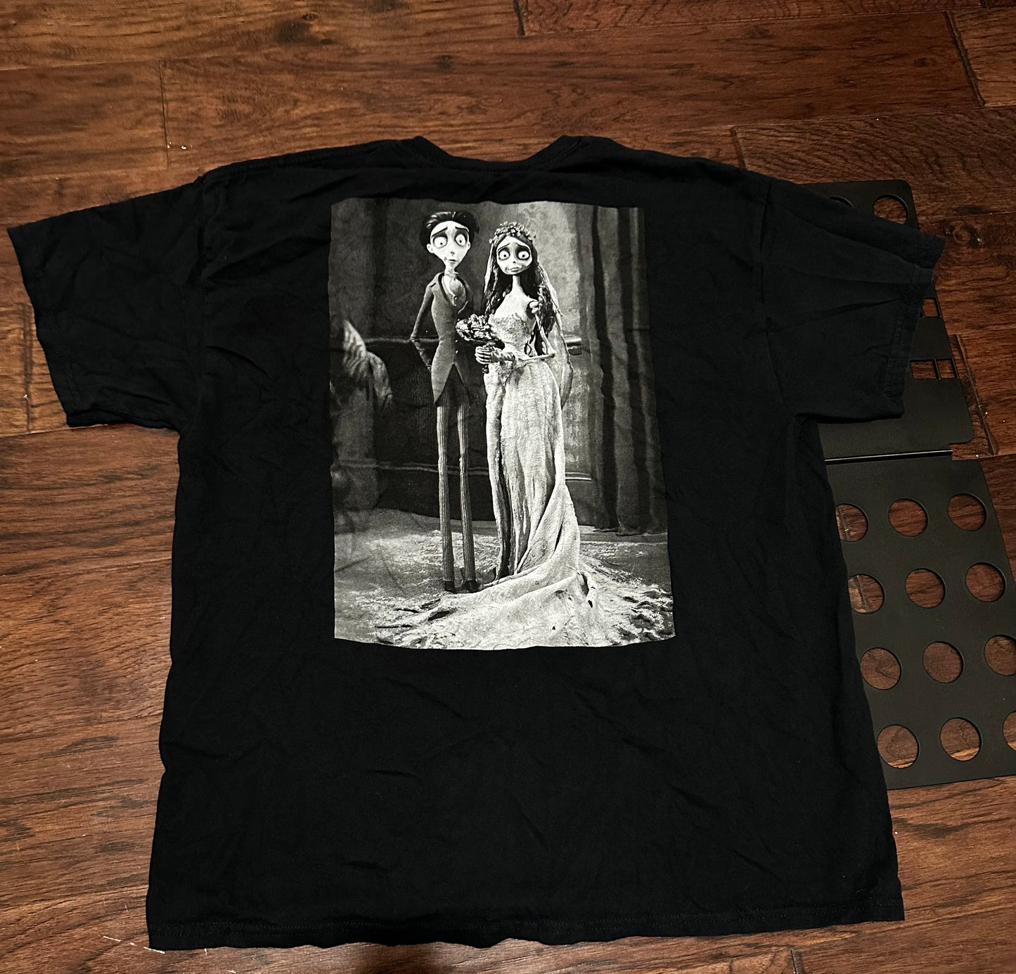 Disneys Tim Burton The Nightmare Before Christmas Corpse Bride Black T-Shirt - XL