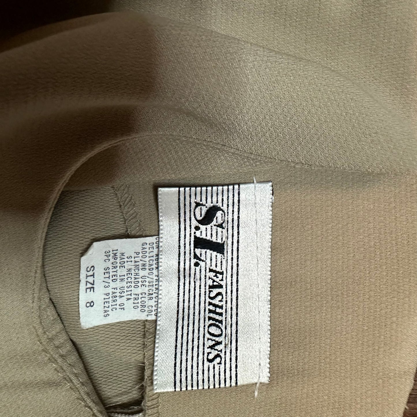 S.L. Fashions Tan Dress - Size 8