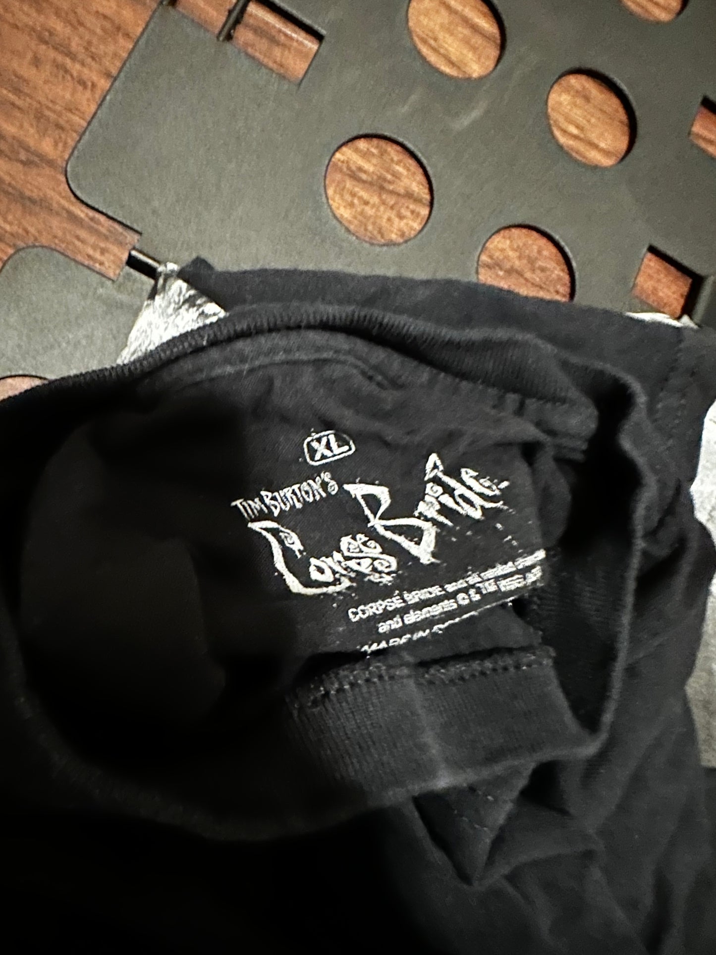 Disneys Tim Burton The Nightmare Before Christmas Corpse Bride Black T-Shirt - XL