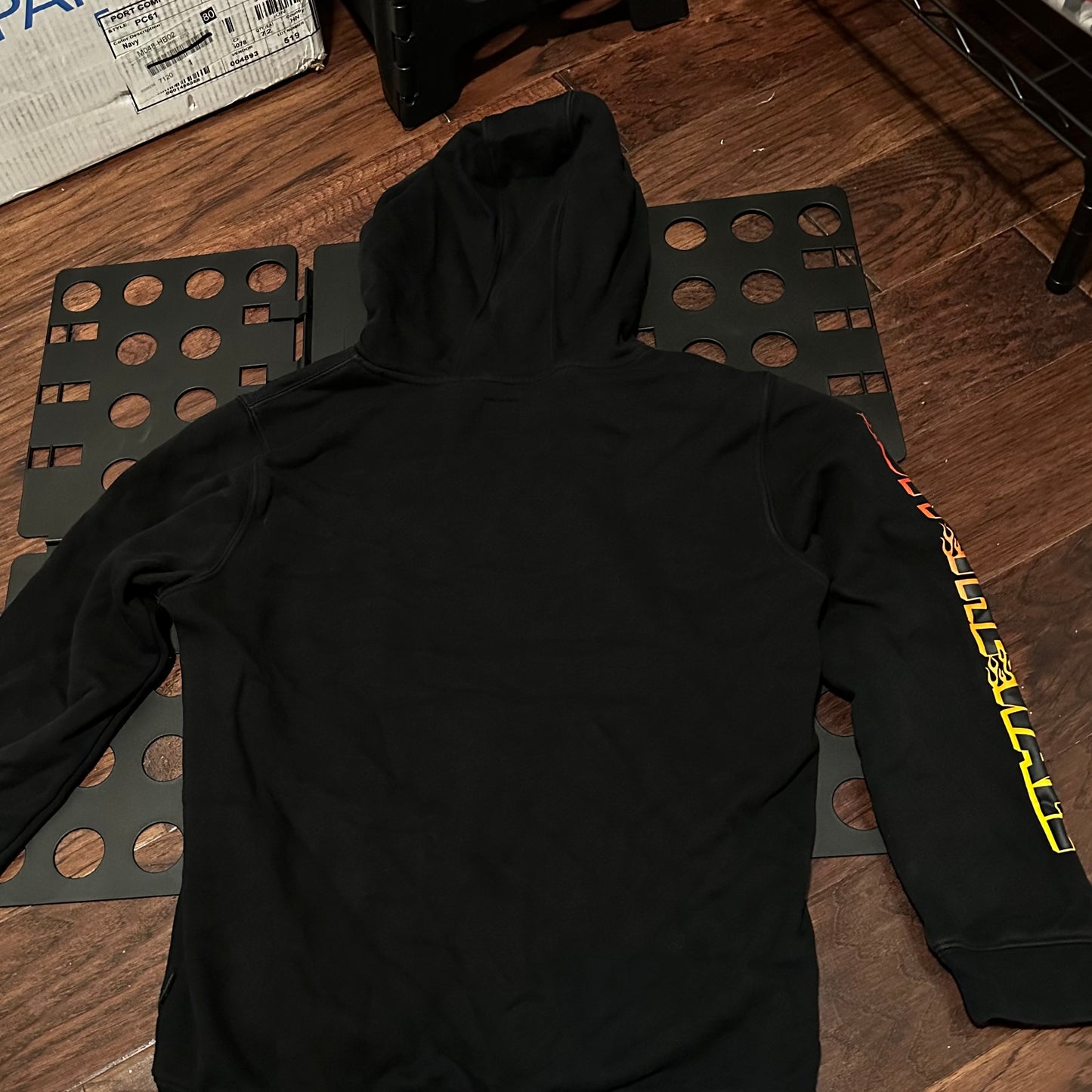 Vans Off The Wall Black Hoodie - Youth Large