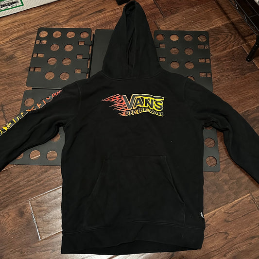 Vans Off The Wall Black Hoodie - Youth Large