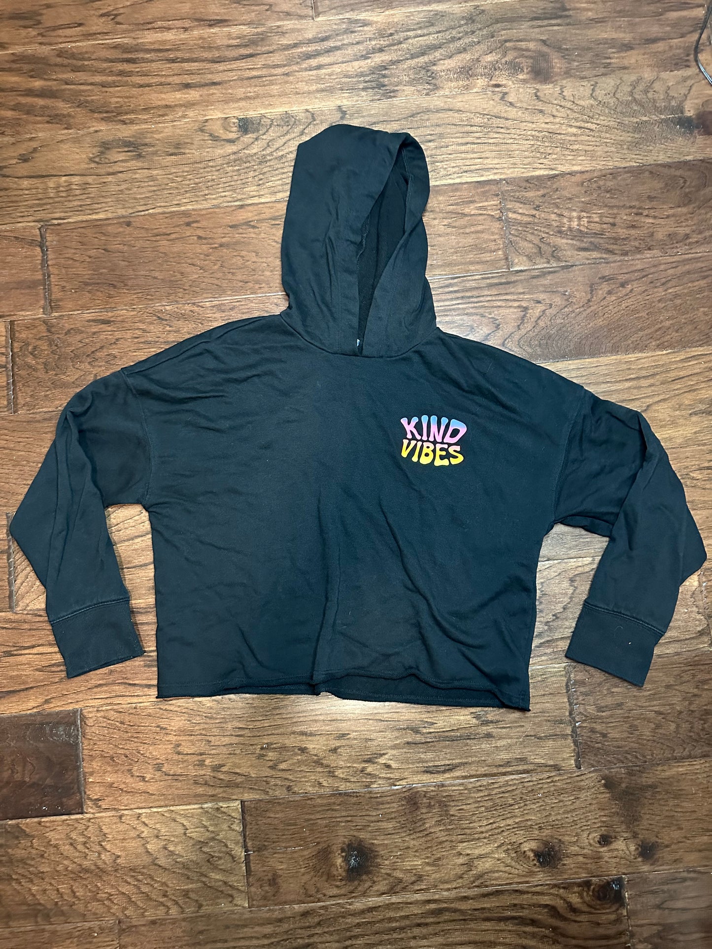 Kind vibes black crop top - XL