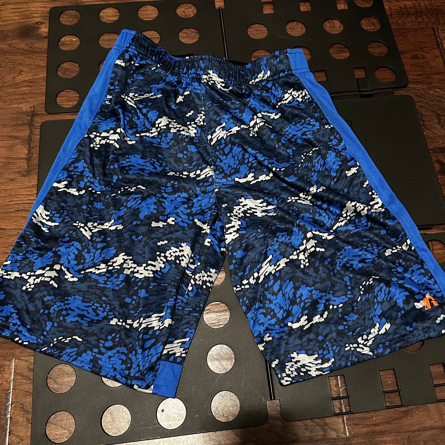 Russel blue shorts with pattern - Youth XL