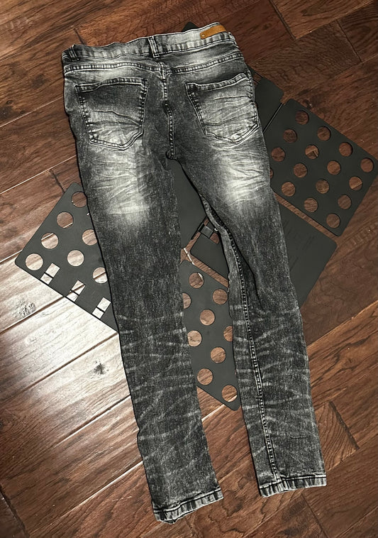 Evaluation Washed Ripped Black Jeans (32-30)