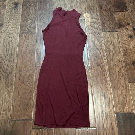 Charlotte Russe Burgundy Casual Dress Mini Mock Short - Small